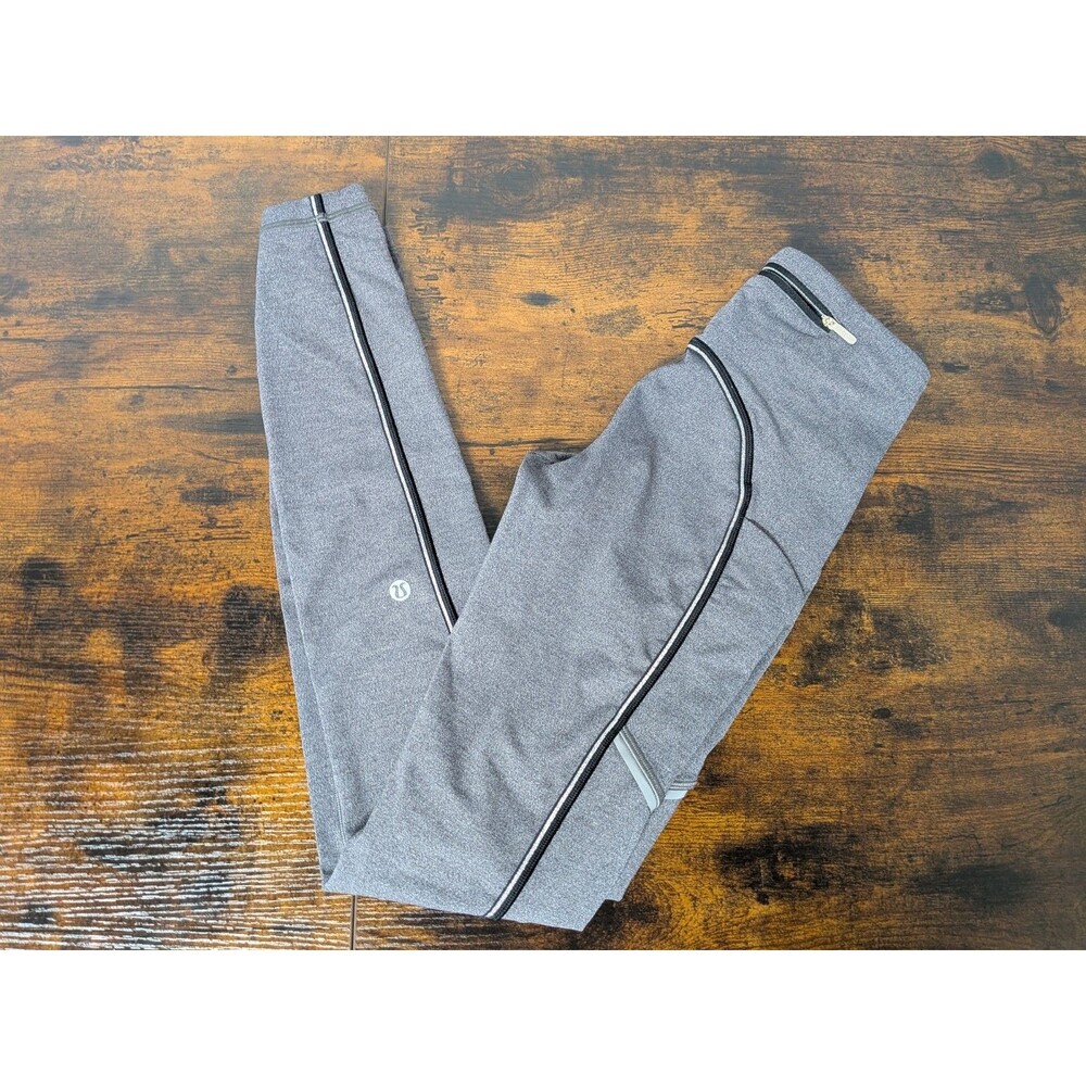 lululemon Speed Up Tight 28" Metallic Size 2 Heathered Gray Black